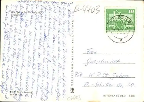 Ak Greppin Bitterfeld Wolfen Sachsen Anhalt, Grünstraße