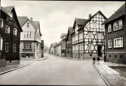 Ak Breitenworbis im Eichsfeld Thüringen, Lange Straße, Fachwerkhaus