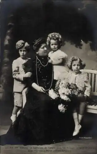 Ak Madame La Comtesse, Flandre, Princes Léopold et Charles, Princesse Marie José