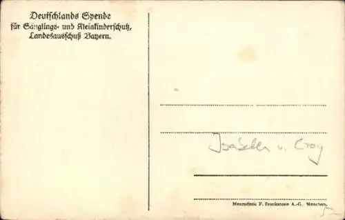 Ak Isabelle Prinzessin von Bayern mit Kindern, Isabella von Croÿ, Portrait