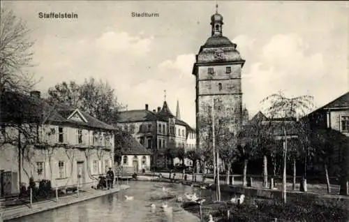 Ak Bad Staffelstein am Main Oberfranken, Stadtturm