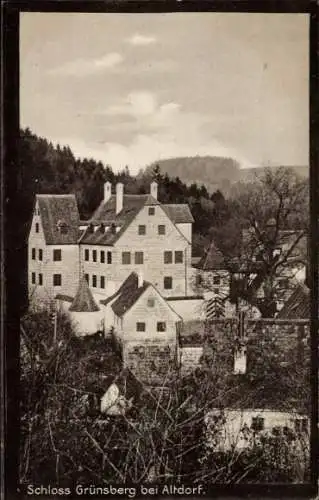 Ak Grünsberg Altdorf bei Nürnberg in Mittelfranken Bayern, Schloss Grünsberg