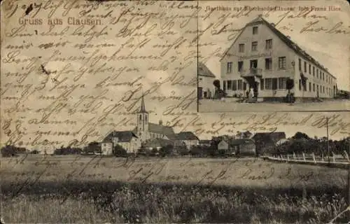 Ak Clausen Klausen in der Eifel, Totale, Gasthaus zur Eberhards-Clause