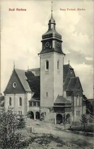 Ak Bad Steben in Oberfranken, Neue Protest. Kirche