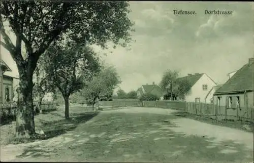 Ak Tiefensee Werneuchen in Brandenburg, Dorfstraße