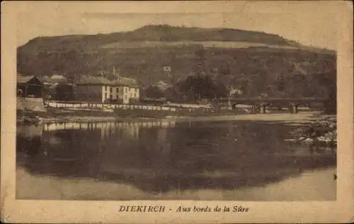 Ak Diekirch Luxemburg, an den Ufern der Sauer