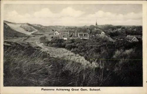 Ak Schoorl Nordholland Niederlande, Panorama Achterweg