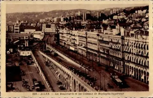 Ak Algier Alger Algerien, Blick auf den Boulevard