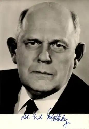 Ak Politiker Prof. Dr. Ernst Schellenberg, Portrait, Autogramm