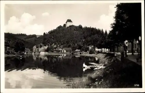 Ak Ziegenrück am Schiefergebirge Thüringen, Saalepartie, Wald, Häuser