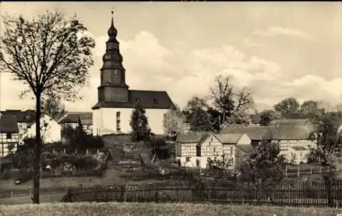 Ak Dreba Neustadt an der Orla, Teilansicht, Kirche