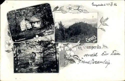 Ak Gumperda in Thüringen, Birschhaus, Ruine, Forst