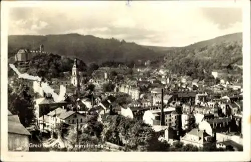 Ak Greiz im Vogtland, Blick vom Hainberg, Panorama