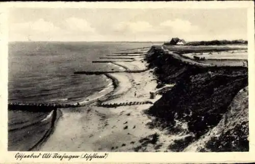 Ak Ostseebad Nienhagen in Mecklenburg, Teilansicht, Strand, Klippen