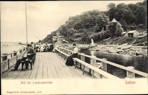 Ak Lohme auf Rügen, Landungsbrücke