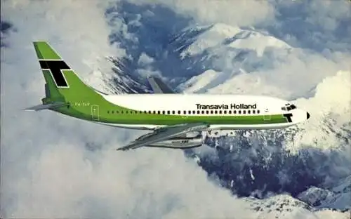 Ak Niederländisches Passagierflugzeug Transavia Holland, Boeing 737-200