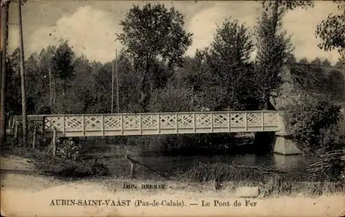 Ak Aubin Saint Vaast Pas de Calais, Le Pont de Fer