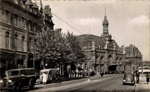 Ak Valenciennes Nord, La Gare, vue de l'Avenue du Senateur-Girard