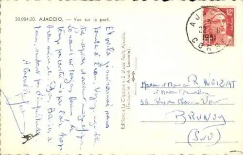 Ak Ajaccio Corse du Sud, vue sur le port
