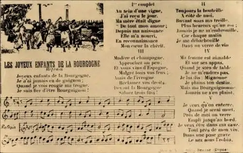 Lied Ak Les Joyeux Enfants de la Bourgogne, Je n'ai jamais eu de guignon