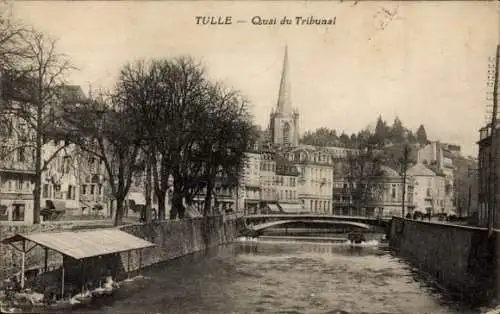 Ak Tulle Corrèze, quai du Tribunal