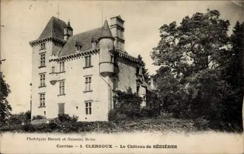 Ak Clergoux Correze, Chateau de Sedieres