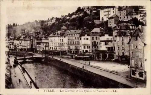 Ak Tulle Corrèze, la Correze, les Quais de Valence