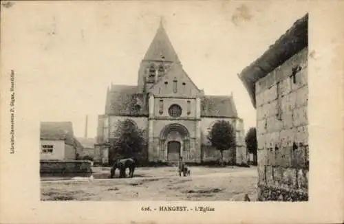 Ak Hangest Somme, Kirche