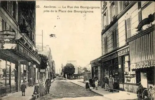 Ak Asnières-sur-Seine Hauts-de-Seine, Rue des Bourguigons