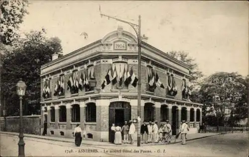 Ak Asnières-sur-Seine Hauts-de-Seine, neues Hôtel des Postes