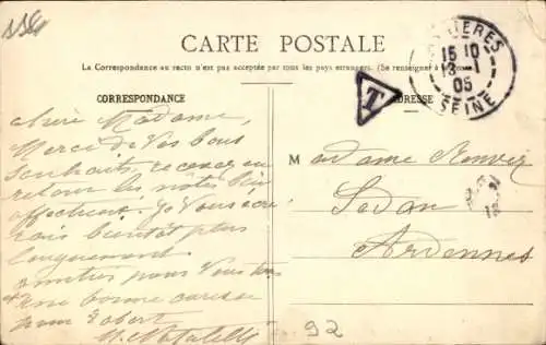 Ak Asnières-sur-Seine Hauts-de-Seine, neues Hôtel des Postes