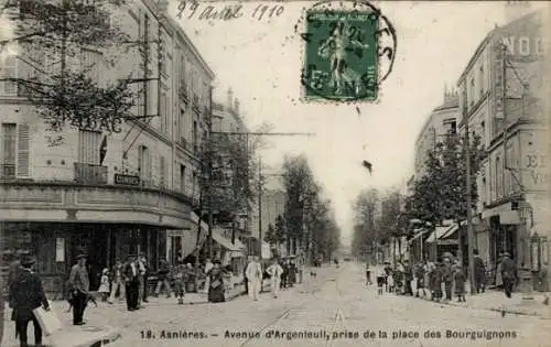 Ak Asnières-sur-Seine Hauts-de-Seine, Avenue du Argenteuil