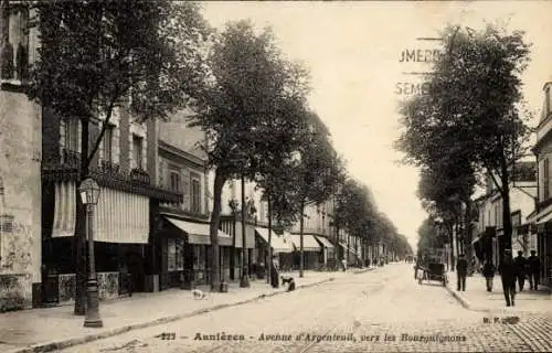 Ak Asnières-sur-Seine Hauts-de-Seine, Avenue de Argenteuil