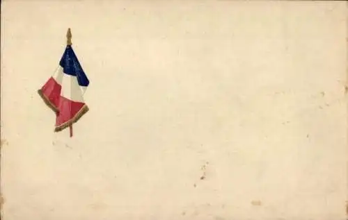 Präge Ak Frankreich, Landesflagge