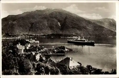 Ak Balholm Sogn Norwegen, Balestrand, Dampfer, Anleger