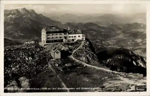 Ak Berchtesgaden, Blick vom Watzmannhaus, Untersberg