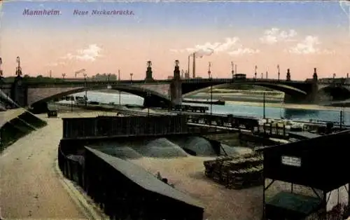 Ak Mannheim in Baden, Neue Neckarbrücke