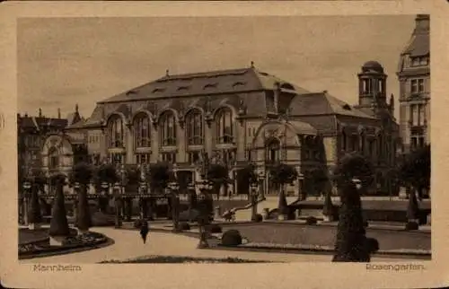 Ak Mannheim in Baden, Rosengarten, Teilansicht