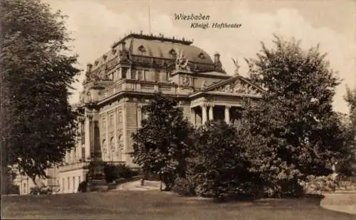 Ak Wiesbaden in Hessen, königliches Hoftheater