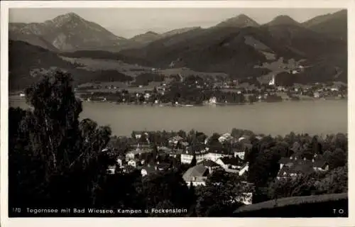 Ak Bad Wiessee in Oberbayern, Tegernsee, Kampen, Fockenstein