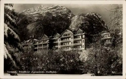 Ak Garmisch Partenkirchen in Oberbayern, Palasthotel Sonnenbichl, Golfhotel