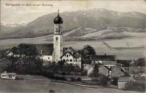 Ak Königsdorf in Oberbayern, Blick auf den Blomberg