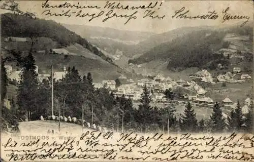 Ak Todtmoos im Schwarzwald, Blick von Westen