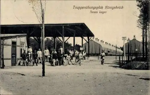 Ak Königsbrück in der Oberlausitz, Neues Lager, Truppenübungsplatz