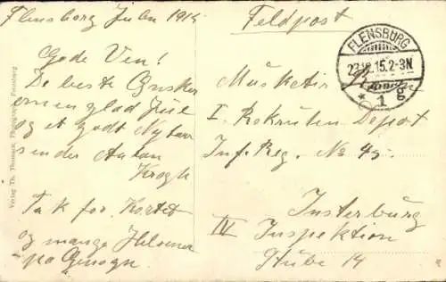 Ak Flensburg in Schleswig Holstein, Nordergraben, Katholische Kirche