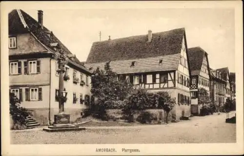 Ak Amorbach im Odenwald Unterfranken, Pfarrgasse