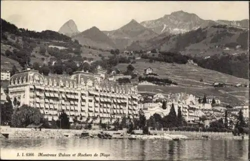 Ak Veytaux Kanton Waadt, Rochers de Naye, Monteux Palace