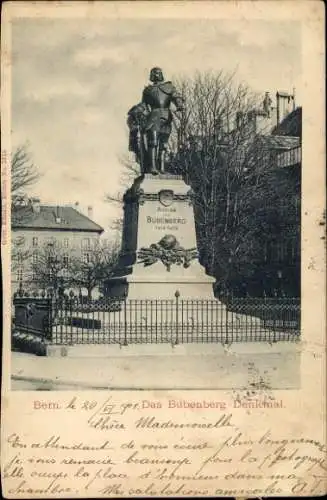 Ak Stadt Bern Schweiz, Bubenberg Denkmal