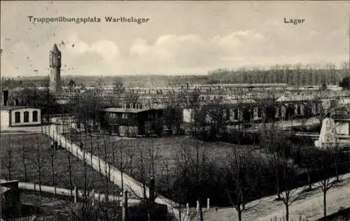 Ak Poznań Posen, Truppenübungsplatz Warthelager, Lager, Turm