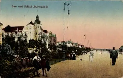 Ak Świnoujście Swinemünde Pommern, Promenade